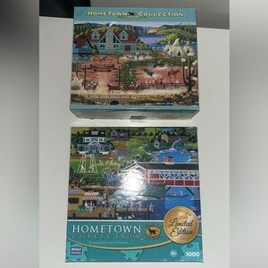 🧩 Hometown Collection Jigsaw Puzzles – Lot of 2 (1000 Pieces Each) 🧩